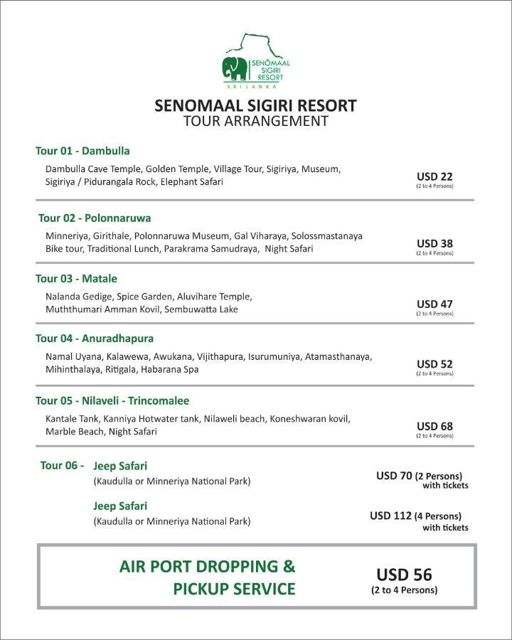 Senomaal Sigiri Resort Dambulla Bagian luar foto